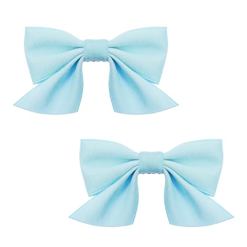 Penta Angel Clips para el Cabello con Moño 2 Piezas 6 cm Pinzas de Lagarto Pequeñas Decorativas para Mujeres y Niñas (Azul) miniatura 1