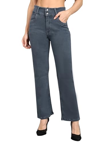 Image of Nifty Women's Denim Stretchable 2-Button Straight Fit Jeans