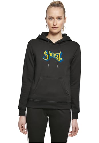 Sweat à capuche femme Merchcode L noir hoodie manches longues sport