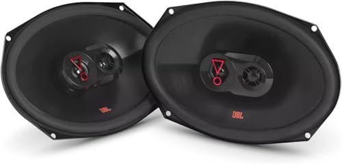 JBL Stage3 9637 Juego de altavoces para coche de 3 vías de Harman Kardon   Altavoces para coche de 375 vatios   Caja ovalada JBL grande 152 mm x 230 mm (6