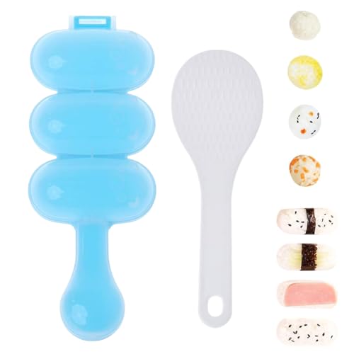 Vryndh Kit De Moldes Para Onigiri, Molde Para Sushi Onigiri Diy, Molde De Bolas De Arroz Con Paleta E Cocina