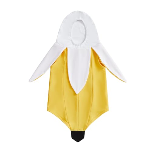Saliuentm Toddler Baby Halloween Costumes Baby Banana Costume Sleeveless Cartoon Hooded Romper Cute Toddler Halloween Costumes (A-Yellow 18-24 Months)