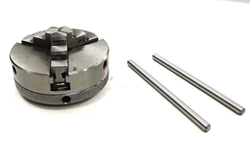 3" Inches /80 Mm Rotary Table & 65 Mm 3 Jaws Self Centering Chuck+ Steel Back Plate+ 3X M6 T-Nuts Bolts-Metalworking, Engineering Indexing Milling Kit #TOP3