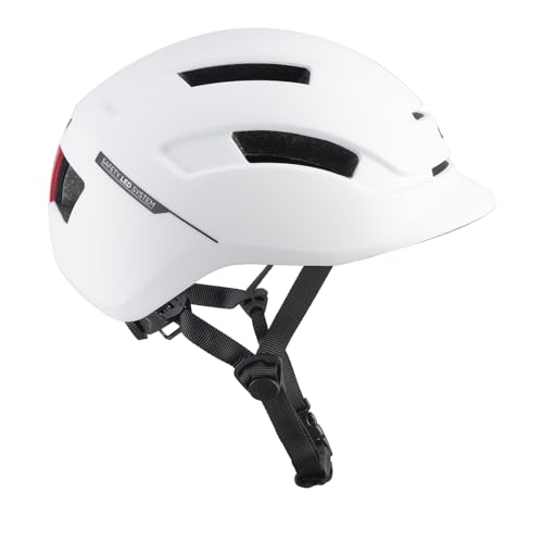 CGM Borgo Casco de Bicicleta, Adultos Unisex, Blanco Opaco, L (59-61cm)