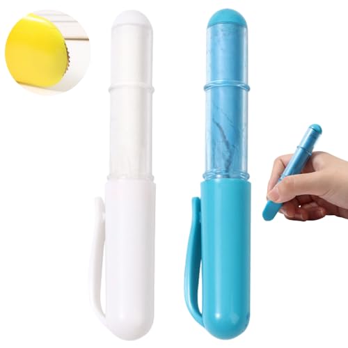 2PCS Tailors Chalk Pencil Set for Fabric White Chalk Pens Fabric Markers Sewing Erasable Sewing Ch/alk & Fa/bric Pens Dressmakers Ch/alk & Sewing Accessories Fa/bric Markers for Sewing White+Blue