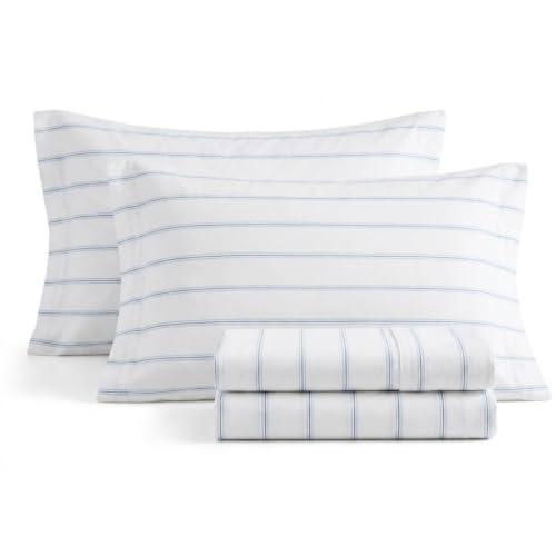 Nautica - Twin XL Cotton Percale Sheet Set with Matching Pillowcase | Naturally Smooth Percale, Matching Pillowcase & Fitted Sheet, Breathable, Machine Washable, Deep Pocket - image 7