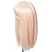 Tzncos Long Straight 8-9 Inch 1/3 BJD Wig MSD DOD Pullip Dollfie Doll Wig (pink mixed)