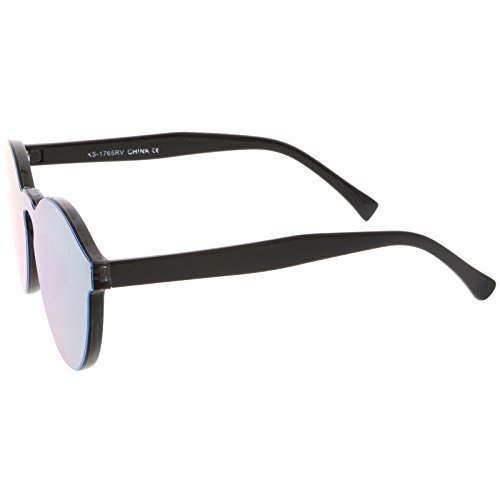 zeroUV - One Piece PC Lens Rimless Ultra-Bold Colored Mirror Mono Block Sunglasses 60mm3