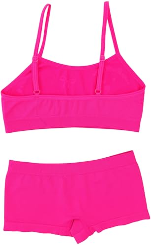 Image of ToBeInStyle Girl Pack of 6 Set Spaghetti Strap Training Bras & Boyshorts Bikinis
