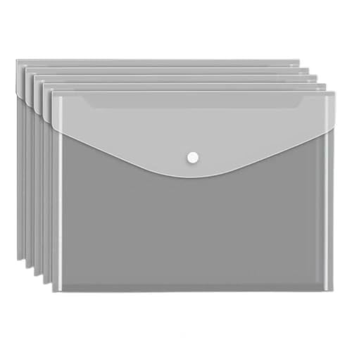 Pochettes transparentes A4 grises étanches pour protéger vos dossiers de bureau
