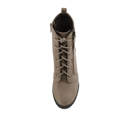 Image of Soda Indiana Women's Faux Leather Lace Up High Chunky Heel Ankle Booties