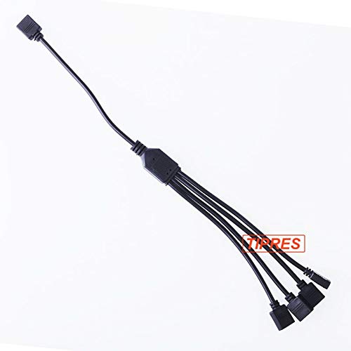 Gimax Lighting Accessories 4 Pin 1 To 2 1 to 4 1to 1 Female LED RGB Splitter Connector Cable For 3528 5050 LED Strip - (Color: 1 TO 4)