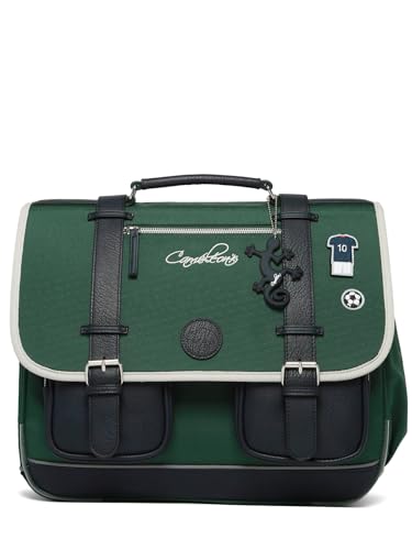Cameleon Grand cartable scolaire Vert 41cm Vintage...