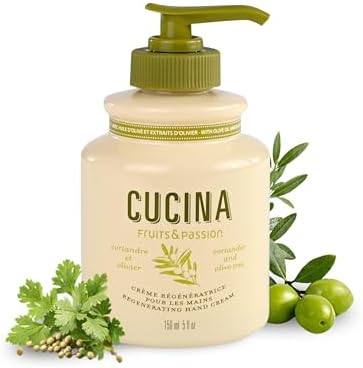 Fruits & Passion [Cucina] - Coriander & Olive Tree Scented Hand Cream for Dry Cracked Skin, Hand Cream for Dry and Anti Aging Olive Oil Natural Hand Cream (5.07 fl oz) image 2