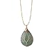 Zhepin 3pc Vintage Tree of Life Wire Wrapped Copper Teardrop Natural Gemstones Pendant Necklace,with Gift Box