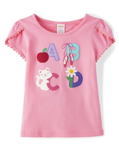 Image of Gymboree Girls' and Toddler Embroidered School T-Shirt