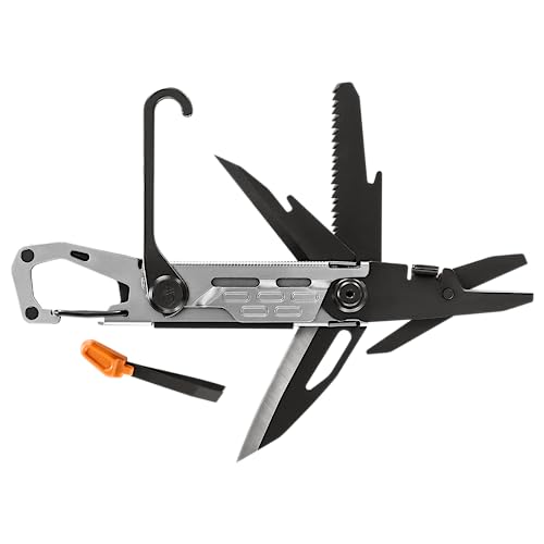 Gerber Gear Stake Out 11-in-1 Multi-tool, 2.2" Plain Edge Blade, Tent Stake Puller, Carabiner Carry, EDC Gear and Equipment, Silver - Image 3