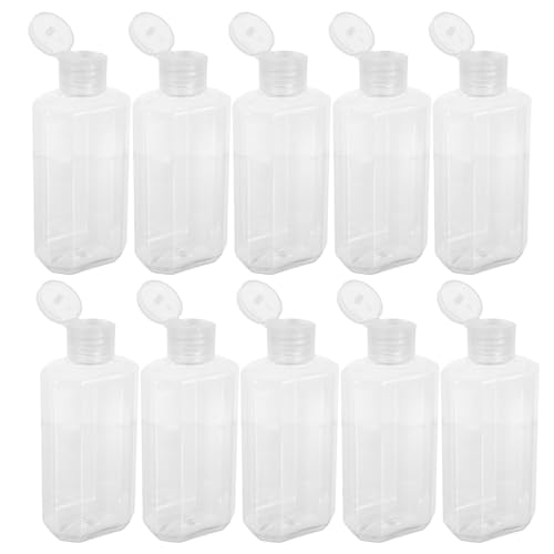 ABOOFAN Botellas Pequeñas Rellenables para Viaje 100 Ml, Pack 20 Unidades, Dispensador de Loción Manos Transparente con Tapa Abatible, Envases para Gel, Champú y Cosméticos, Envases