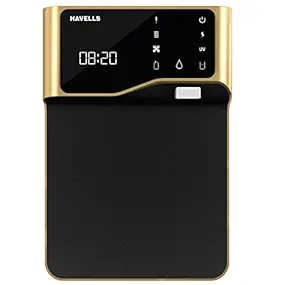 Havells Active Touch Water Purifier (Golden & Black), UV+UF, Suitable For tanker & Municipal Water Also
