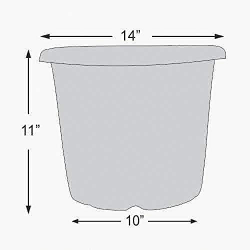 Image of Synergy Plast Plastic Round Shape Flower Pots 6 Pcs, 14 Inch Heavy Duty Plant Containers /Planter /Gamla /Plant Pot for Gardening, Balcony, Terrace, Home Decor Indoor & Outdoor Planting (Green)