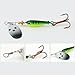 GMBYLBY Spinner Fishing Lures with Triple Hooks Metal Lures Hard Metal Spinner Baits Fishing Accessories for Freshwater