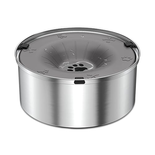 SCHITEC Dog Water Bowl No Spill 1.2L/40oz Slow...