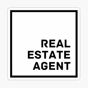 GADGETS WRAP Real Estate Agent Sticker Decal for Wall, Laptop, Cell, Truck Sticker for Windows, Cars