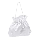 ULTNICE Satin Money Bag Bridal Wedding Dolly Bag Party Handbag (White), 1