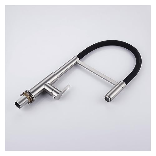 Mitigeur de cuisine rotatif 360 robinet évier monotrou avec douchette pull down - 4