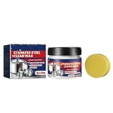 Edelstahl-Reinigungspaste 100g,Edelstahlreiniger Edelstahlpflege Reinigungspaste für effektive Reinigung I Löst Fett und Verunreinigungen I Edelstahl Reiniger professionell (100g)