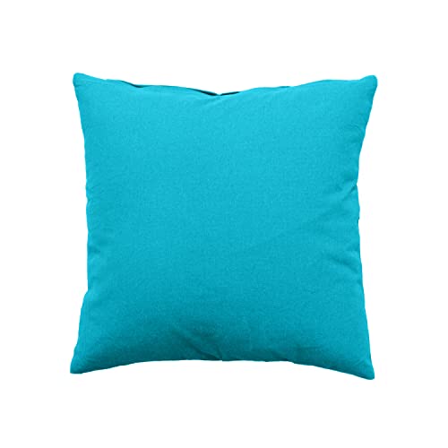 Enjoy Home, Coussin, Dimension 40 x 40 cm, 400 g, Turquoise, Coton certifié Oeko Tex, Lavable en Machine, Déhoussable avec Zip, Idéal pour Apporter de la Couleur à...