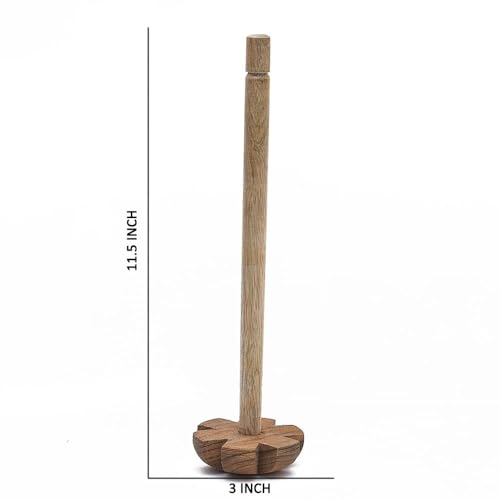 Image of Sanjeev Kapoor by OGGN Wooden Hand Mathani, Chaas /Butter Milk /Lassi Maker, Traditional Saag Ghotni, Natural Wood Hand Mixer Blender for Cooking, Pure Solid Kitchen Tools