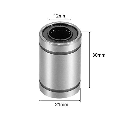 Mengger Lineargleitlager Linear Motion Bearing 12 Stück LM12UU 12mm linearkugellager kugellager shaft ball Linearlager Lager Kugellagerbuchse lineare Bewegung auf 3D-Drucker CNC Anwendungen (LM12UU)