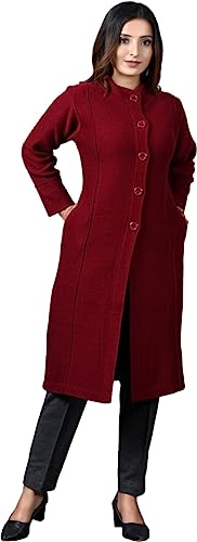 Image of TWENTY ME Winter Wear Casual Acrylic Wool Full Sleeve with Pockets Women's Extra Long Cardigans (4328)