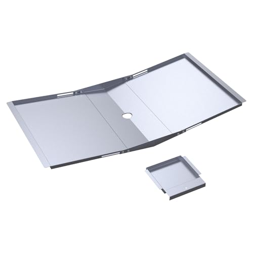 BBQCuker Universal Grease Tray with Catch Pan for Nexgrill Dyna-Glo Expert Grill Kenmore BHG and Grill Replacement Parts Adjustable 24-30 Drip Pan for 4/5 Burner Gas Grill