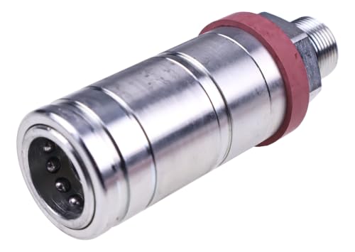 Image of M22 X 1.5 Male Push Pull Valve Breakaway Hydraulic Female Quick Coupler (TL96) 3CFPV with Dust Cap Replaces AL166181, AL112951, AL119348, AL170665