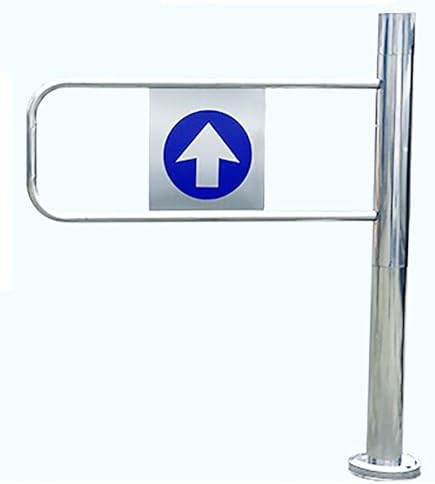 Automatic Rebound Swing Gate, Stainless Steel 1-Way Safety Door, 90° Manual Open Pedestrian Gate for Supermarkets, Durable 100x100cm Exit Device, Easy Access Solution