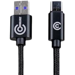 Custom Controllerzz Braided USB-C Cable - 9 Feet / 3 Meters - Connection & Charging Cable for Xbox Series X/S Controllers, PS5 Controllers, Elite Series 2 Controllers