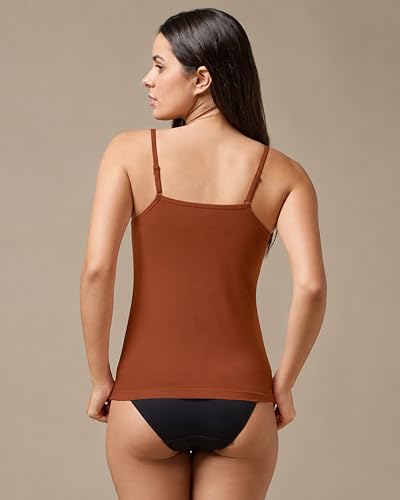 Image of URBAN ADVENTURE Ultra Soft Cotton Spandex Regular Fit Spaghetti Camisole for Women