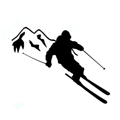 pengyu- Ski Sport Silhouette Voiture-Style véhicule réfléchissant Stickers Autocollant Decor