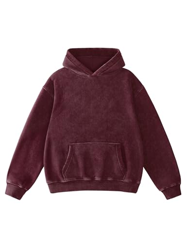 Image of Hatant Oversized Hoodie Sweatshirts for Men Couples Heavyweight Hoodies Pullover Vintage Mens Acid Wash Sweaters Clothes 2026