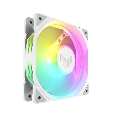 ASUS TUF Gaming TR120 ARGB Standard Blade White Ventilateur de boîtier (120 mm PWM, 2000 tr/min, 3,3 mm H2O, 77,4 CFM, 16 LED RVB adressables individuellement, blanc)