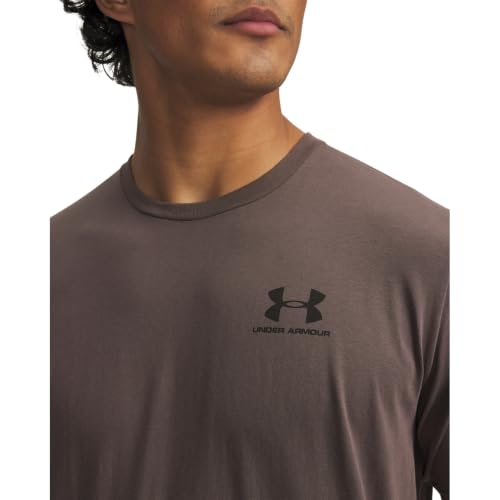 Image of Under Armour Mens, Sportstyle Left Chest Short Sleeve, Peppercorn /Black, Large
