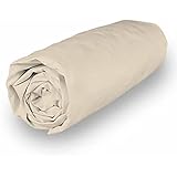Lavage en machine: 60°c Soleil d\'ocre, Percale Drap Housse, Coton, Ecru, 180x200 cm