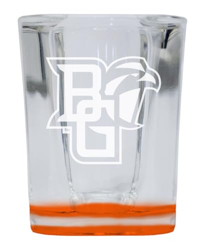 Vaso de shot cuadrado con base naranja 2 oz