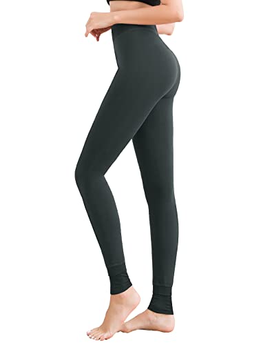 Image of Pnadty Women's High Waisted Velvet Warm Elastic Tights Winter Fleece Lined Thick Leggings Pants
