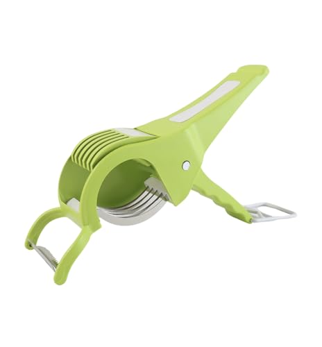 Image of 2-in-1 Vegetable Cutter & Peeler with Stainless Steel Blade | Multipurpose Kitchen Peeler & Slicer for Potato, Carrot, Cucumber, Fruits & Vegetables | Ergonomic Handle | Multicolor