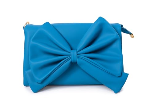 Image of Women's Bow Crossbody Bag - Shoulder Purse & Sling Handbag - Multi-Pocket Partitioned Side Bag with Adjustable Strap for Party, Wedding & Casual