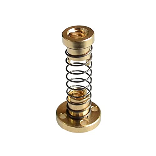 Lysee 3D Printer Parts & Accessories - Elimination Gap Thrseaded Rod Lead Screw Spring Loaded 3D Printer Parts DIY Motor T8 Anti Backlash Brass Nut - (Color: Lead 8mm)