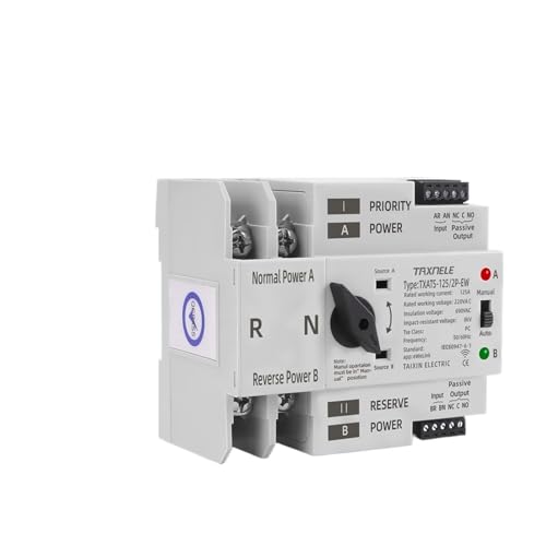 Sélecteur de commutation automatique ASI 2P 125A AC 230V double alimentation
